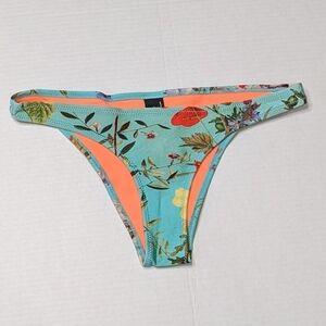 Triangl Bikini Bottom Blue With Floral Print Medium